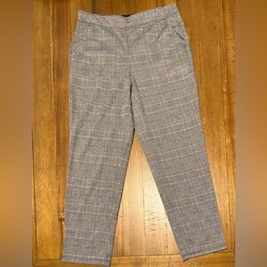 Max Studio Black and Brown Plaid Trousers